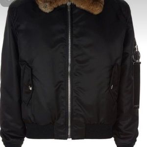 Givenchy rabbit fur lined men bomber  jacket